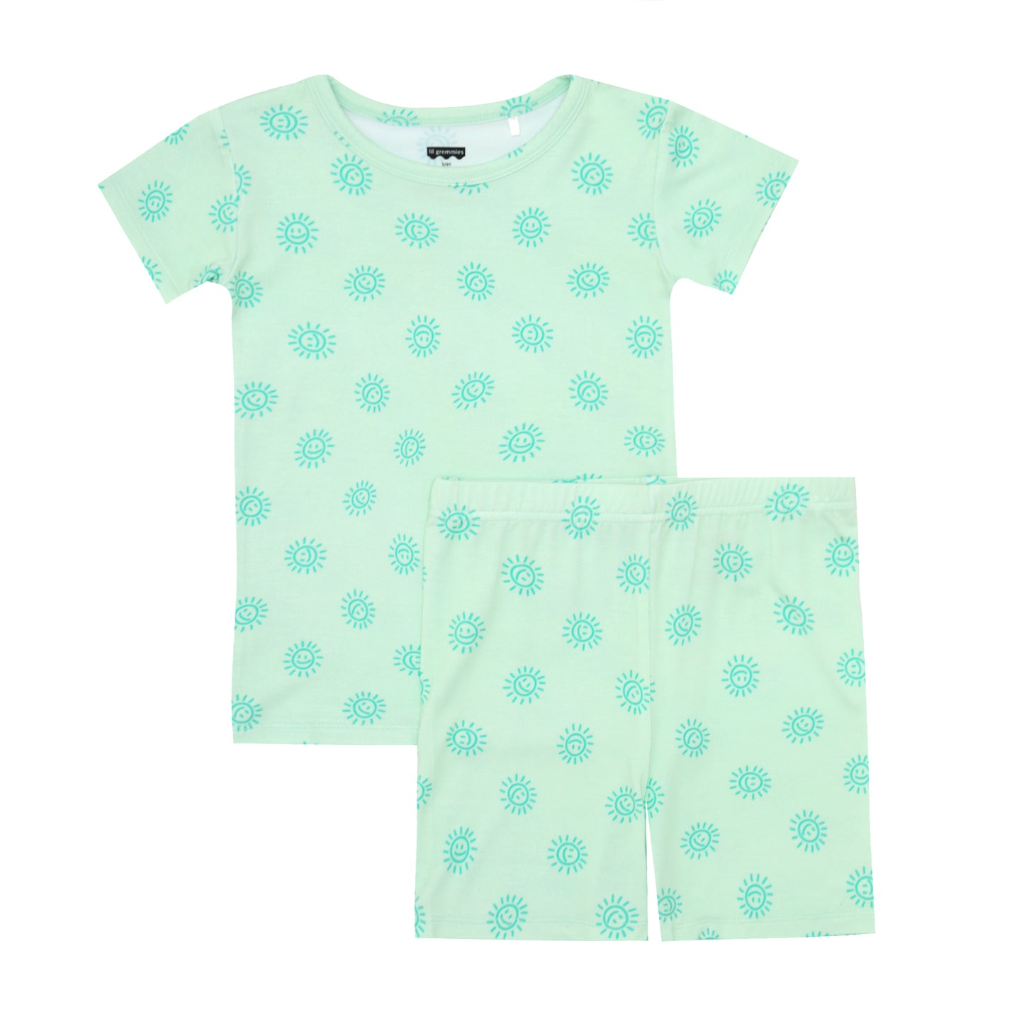 All Smiles Green Shorts Jammies