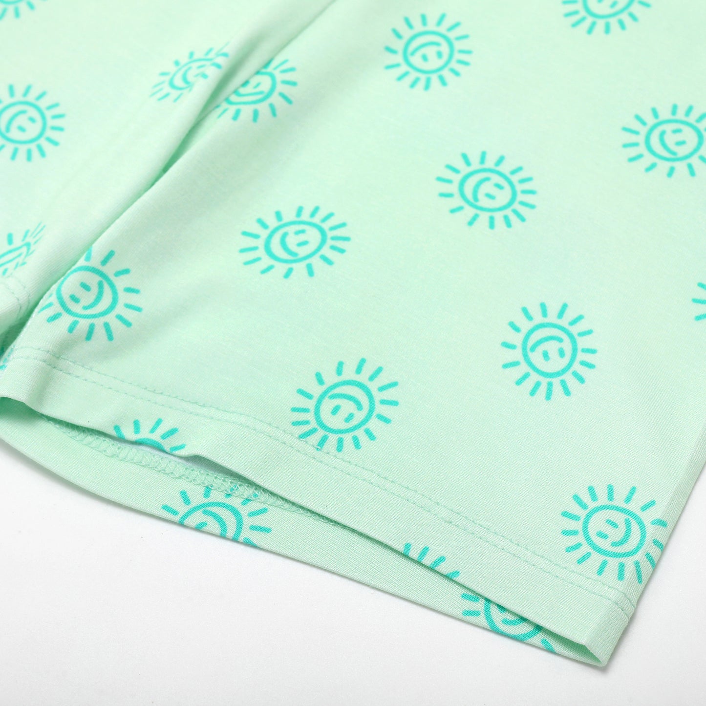 All Smiles Green Shorts Jammies