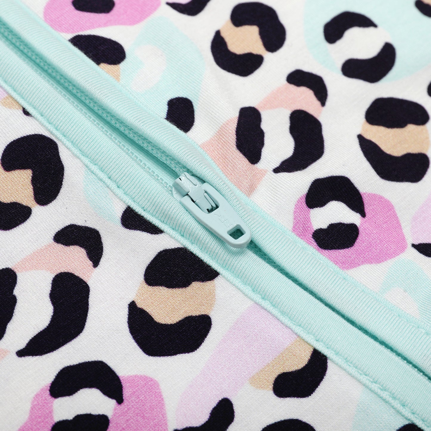 Rainbow Leopard Long Zip Zip