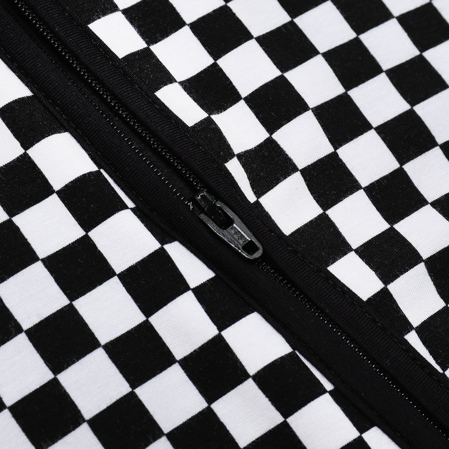 Black and White Check Zip Zip