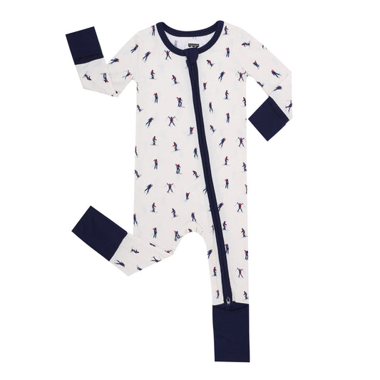 Downhill Skiiers Zip Zip
