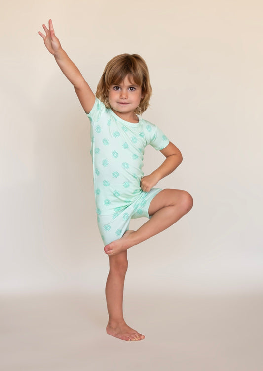 All Smiles Green Shorts Jammies