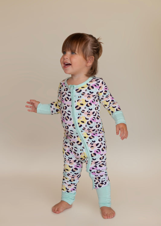 Rainbow Leopard Long Zip Zip