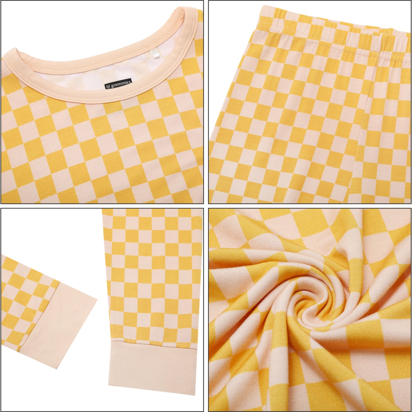 Sunny Check Long Jammies