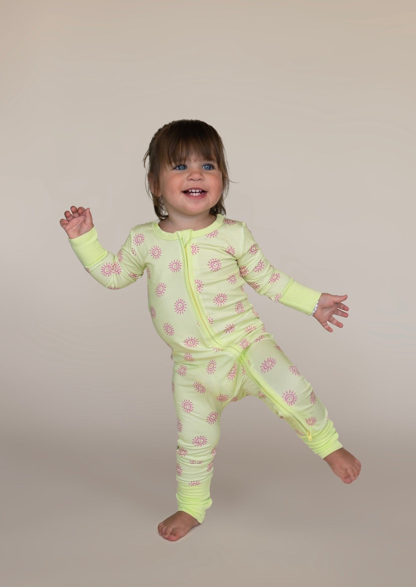 All Smiles Yellow Long Zip Zip