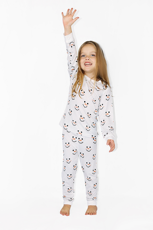 Sneaky Snowmen Long Jammies